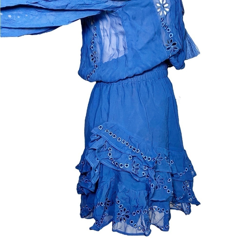 Karina Grimaldi Linda Embellished Mini Dress in Blue NWT - Picture 7 of 16